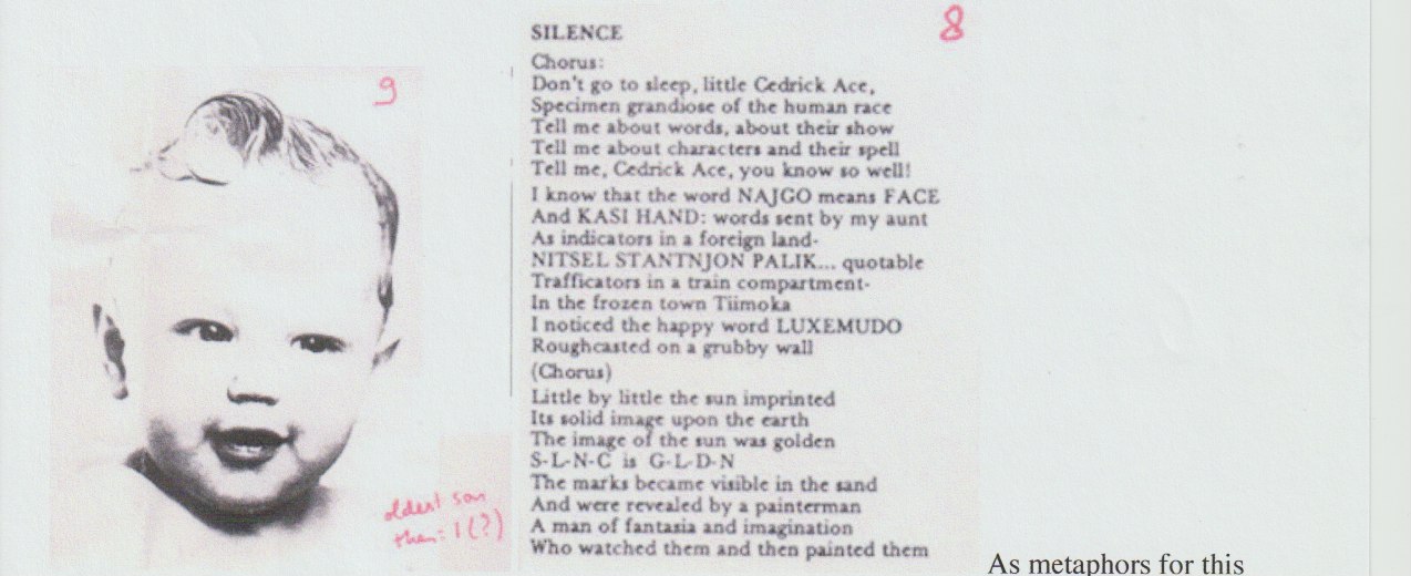 73: Straight Madness: tekst Silence en ‘little Cedrick Ace’