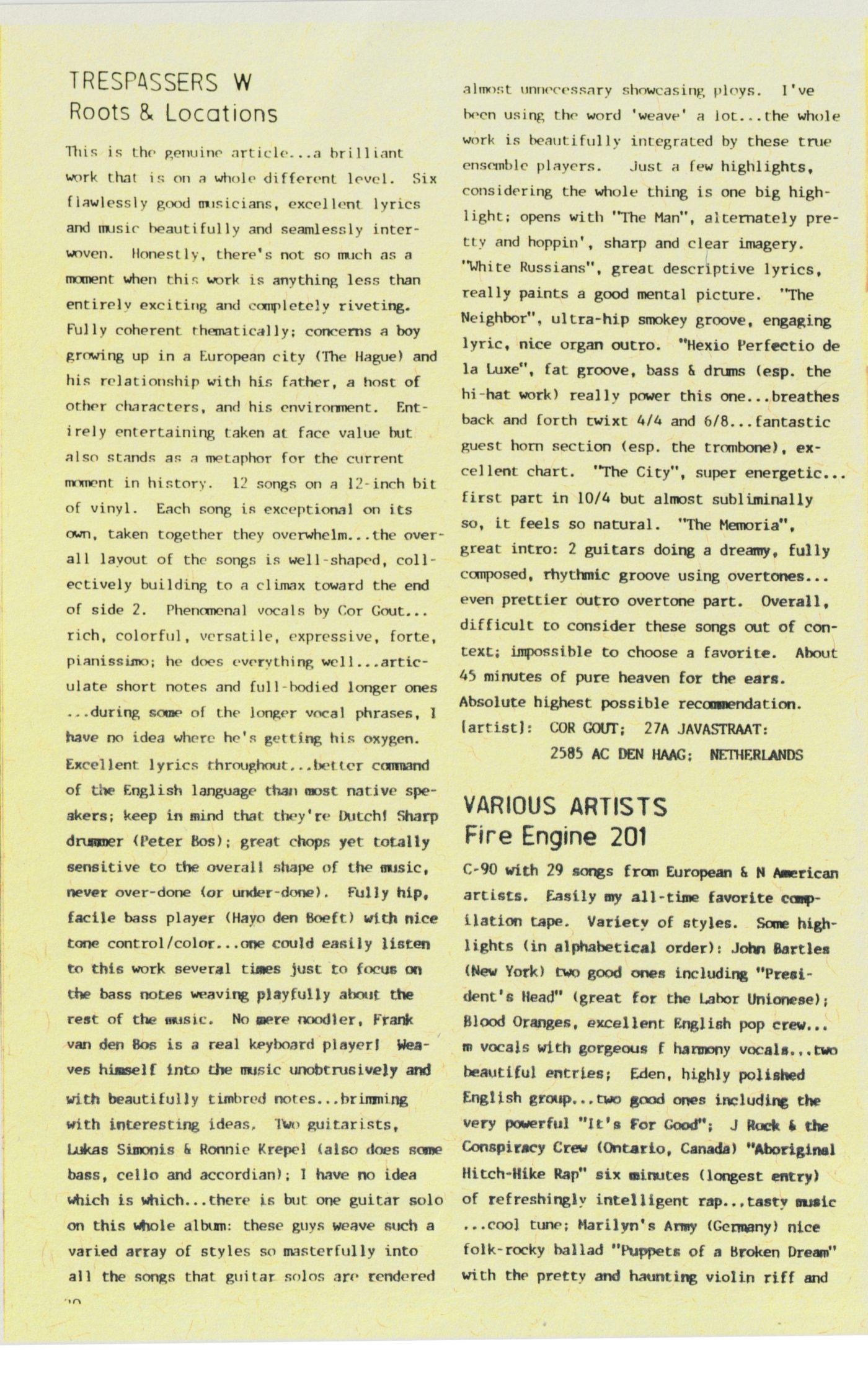 Mick Magic, Anemic Billfold,, # 1, februari 1992