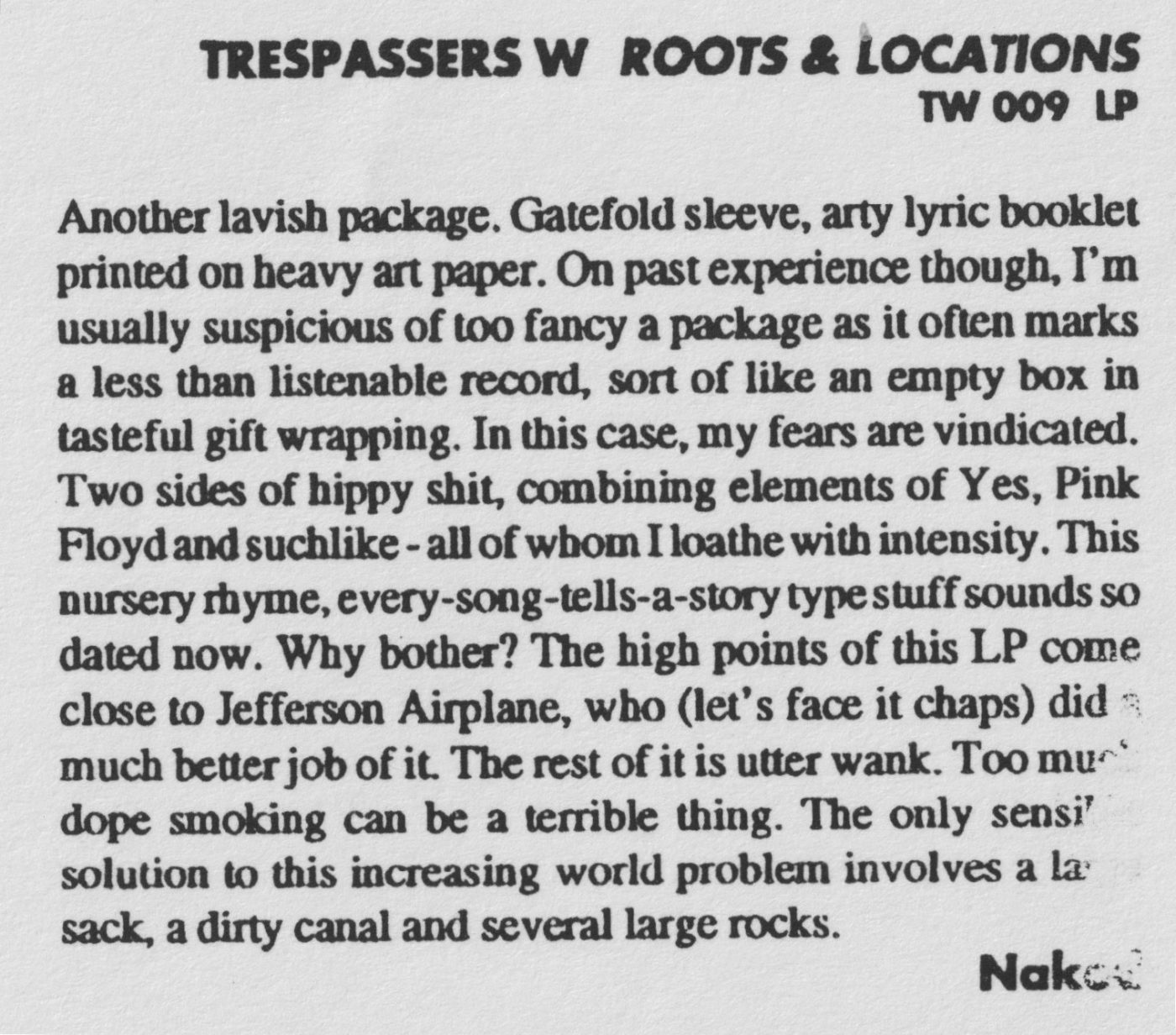 Naked, The Empty Quarter, # 7, februari 1993